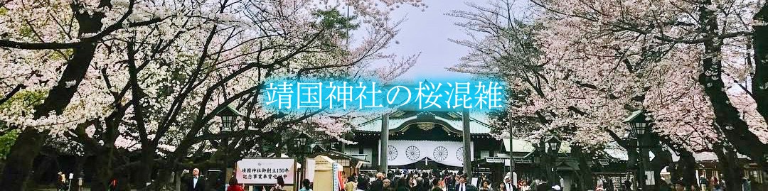 靖国神社　桜　混雑
